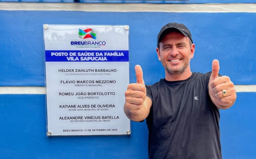 Flávio Mezzomo inaugura Posto de Saúde da Família na Vila Sapucaia