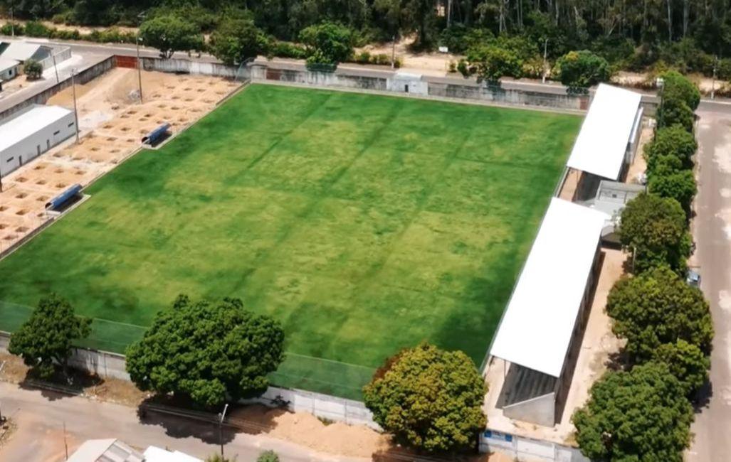 Tá ficando lindo! Confira em detalhes como está a obra do Estádio Municipal de Breu Branco
