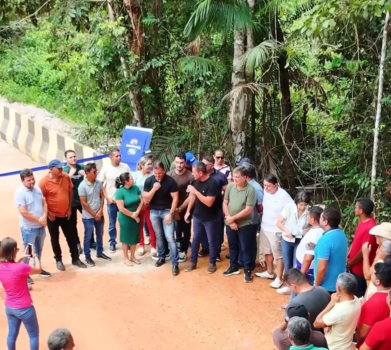 Breu Branco: Flávio Mezzomo entrega ponte de concreto na vicinal da Vila das Crioulas