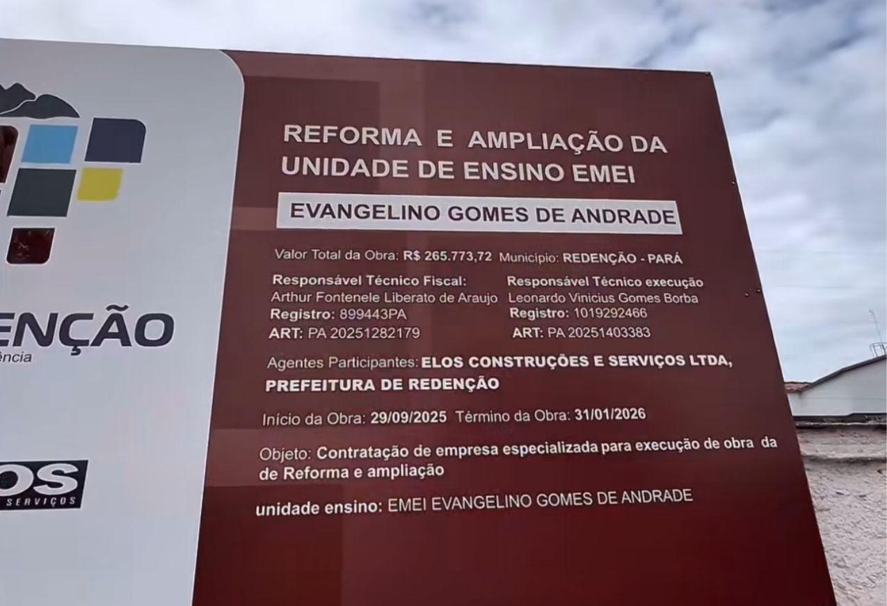 Nova creche e diversas reformas: saiba quais são as obras em andamento nas escolas de Redenção