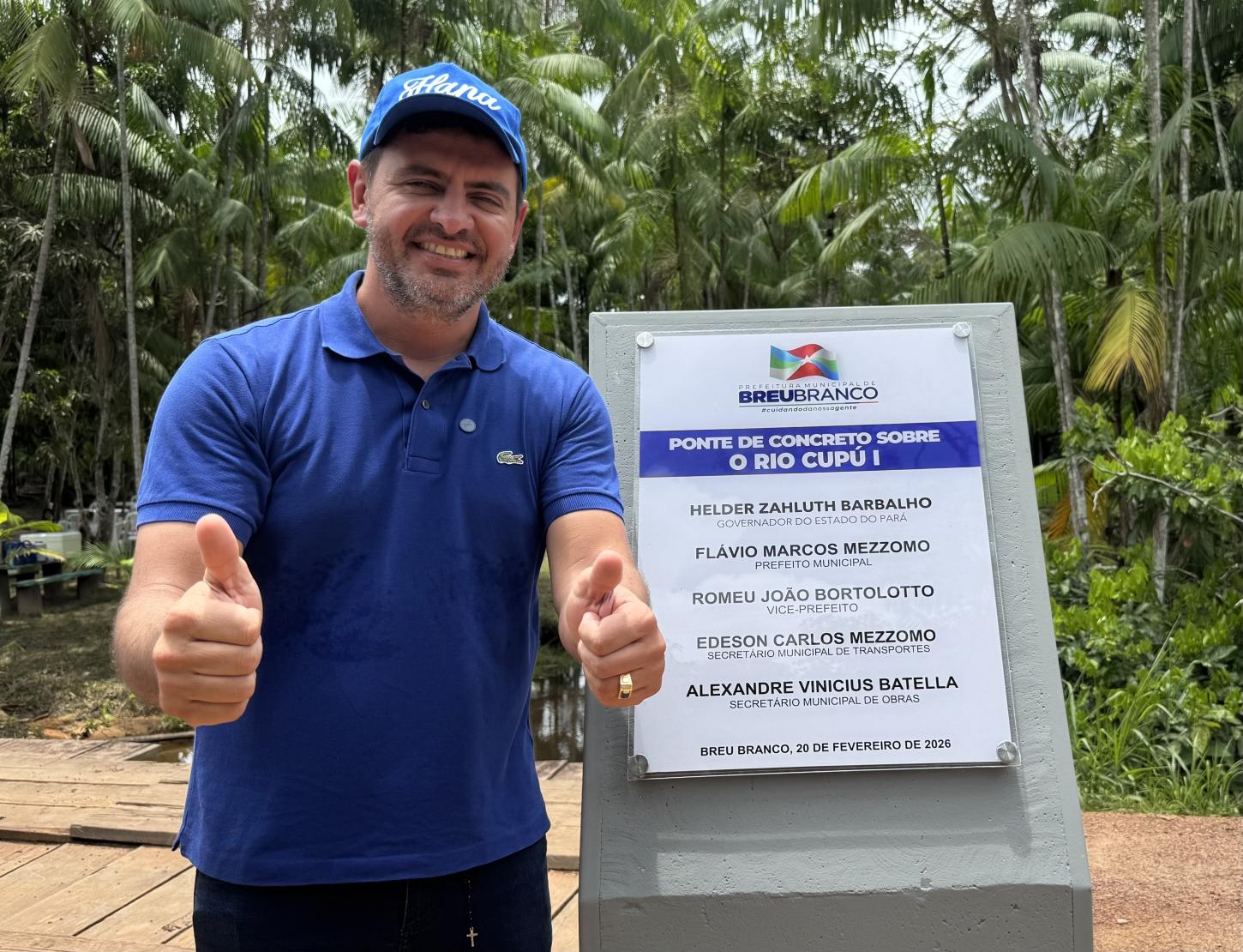 Flávio Mezzomo inaugura 23ª ponte de concreto sobre o Rio Cupuí, em Breu Branco