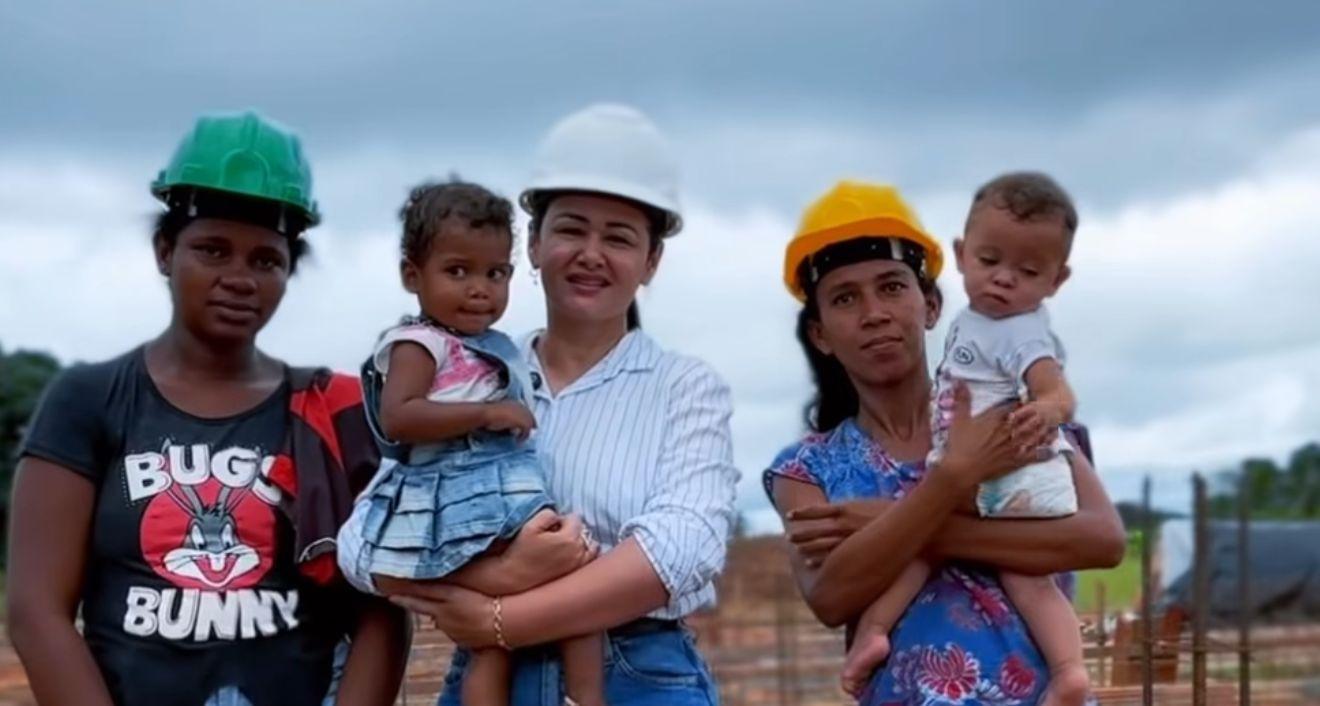 Laane Barros realiza primeira vistoria das casas do Minha Casa Minha Vida em Piçarra