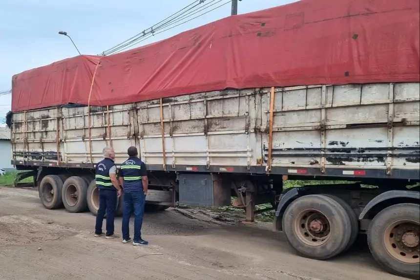 Sefa apreende carga de materiais metálicos avaliada em R$ 500 mil, em Marabá