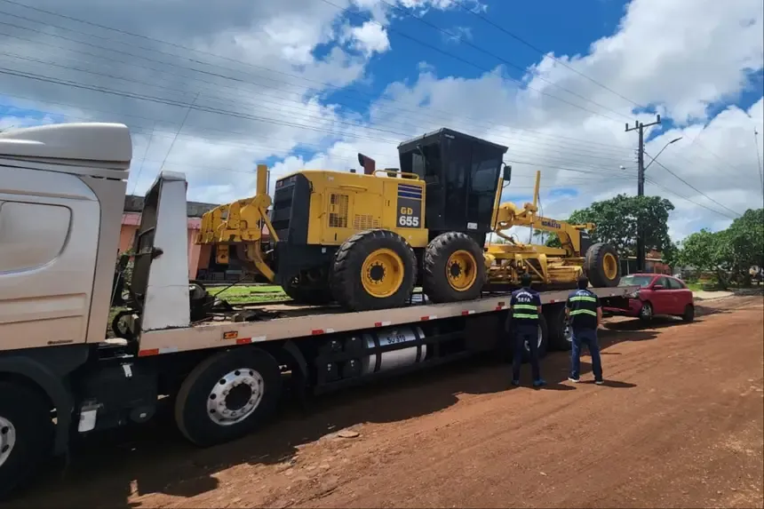 Sefa apreende motoniveladora agrícola e inversores fotovoltaicos