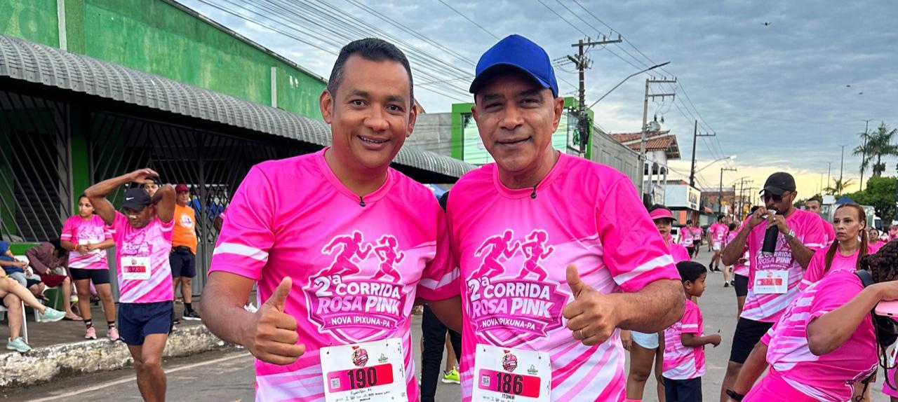 Ao lado de Everton, Itonir Tavares participa da 2ª Corrida Rosa Pink em Nova Ipixuna