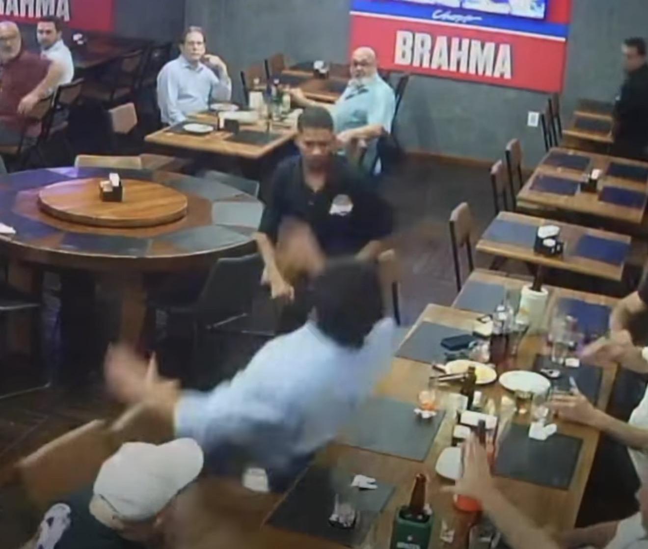 Garçom reage após agressão de cliente em Cuiabá