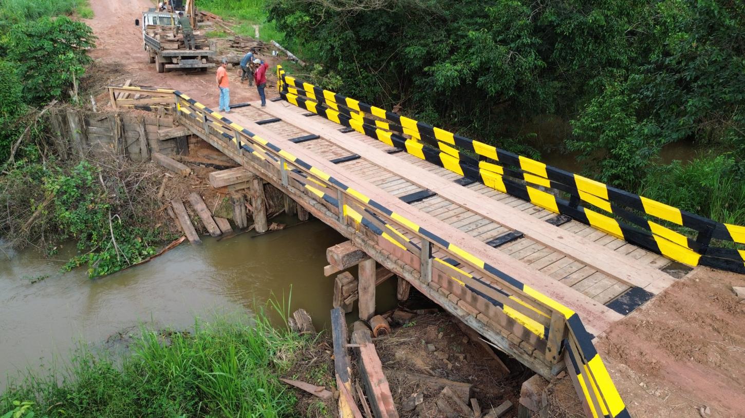 Goianésia do Pará reconstrói ponte de 15 metros e melhora acesso rural
