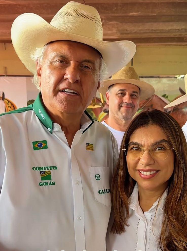Governador mais bem avaliado do Brasil, Ronaldo Caiado elogia Josemira Gadelha