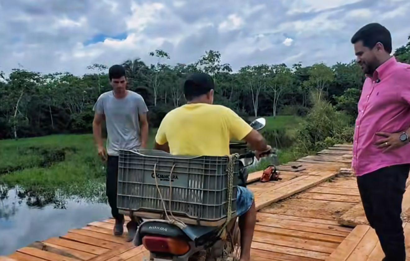 Resolvido: gestão Godoy recupera ponte de acesso à Vila Santo Antonino em Itupiranga