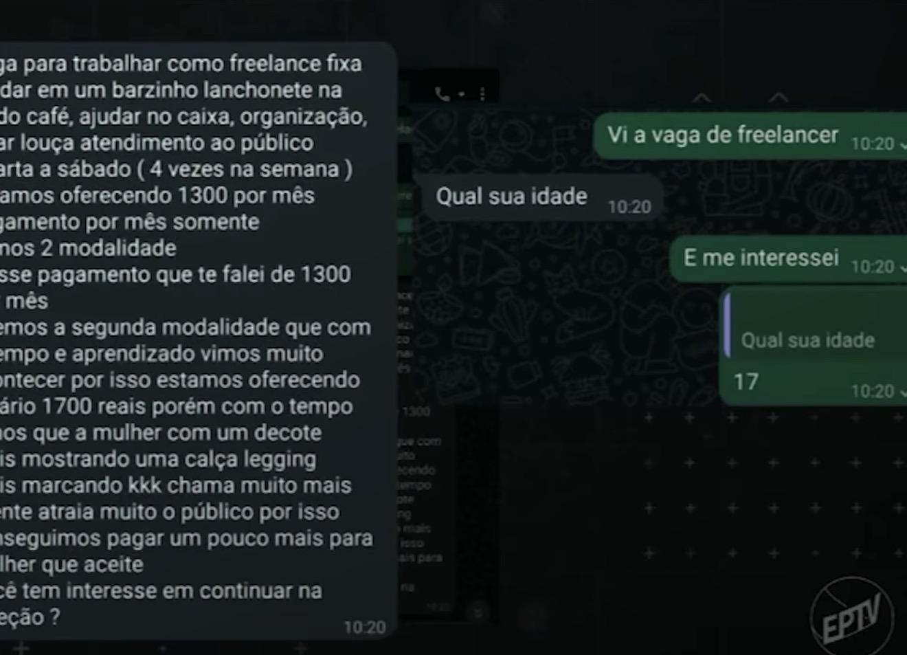 Adolescente denuncia proposta de emprego com exigências inadequadas em Ribeirão Preto