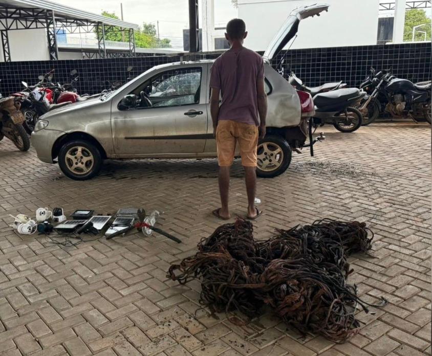 Canaã dos Carajás: homem é preso por furtar fios de cobre