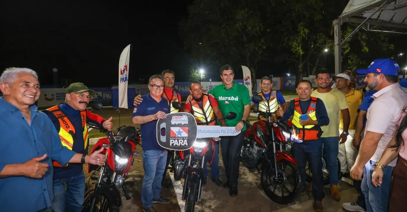 Governo do Pará fortalece trabalho de mototaxistas com entrega de motocicletas em Marabá
