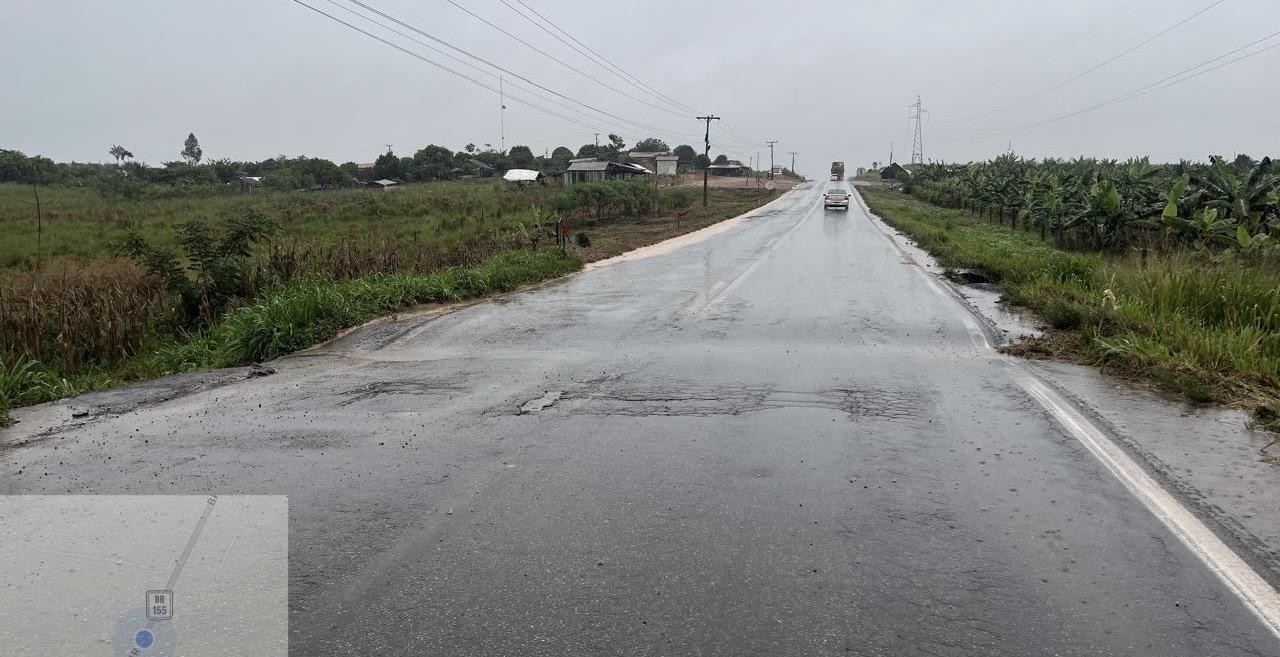 Risco de rompimento ameaça trecho da BR-155 entre Marabá e Eldorado