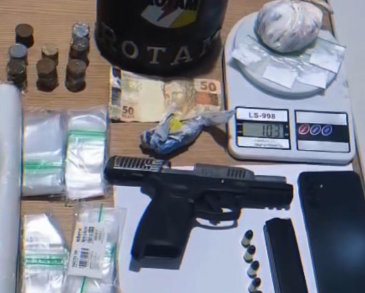 Suspeito é preso por tráfico de drogas e posse irregular de arma de fogo em Palmas