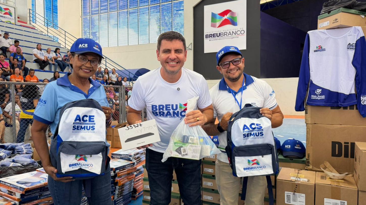 Breu Branco fortalece atenção básica com entrega de 206 kits para Agentes Comunitários de Saúde