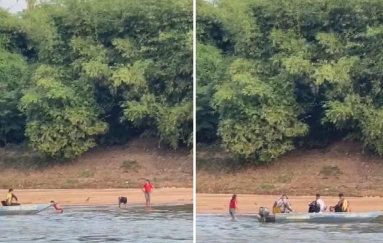 Crianças indígenas são levadas pela correnteza no Rio Araguaia e salvas por pescadores