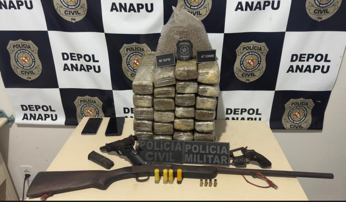Operação policial em Anapu resulta em prisão por tráfico e apreensão de armas e drogas