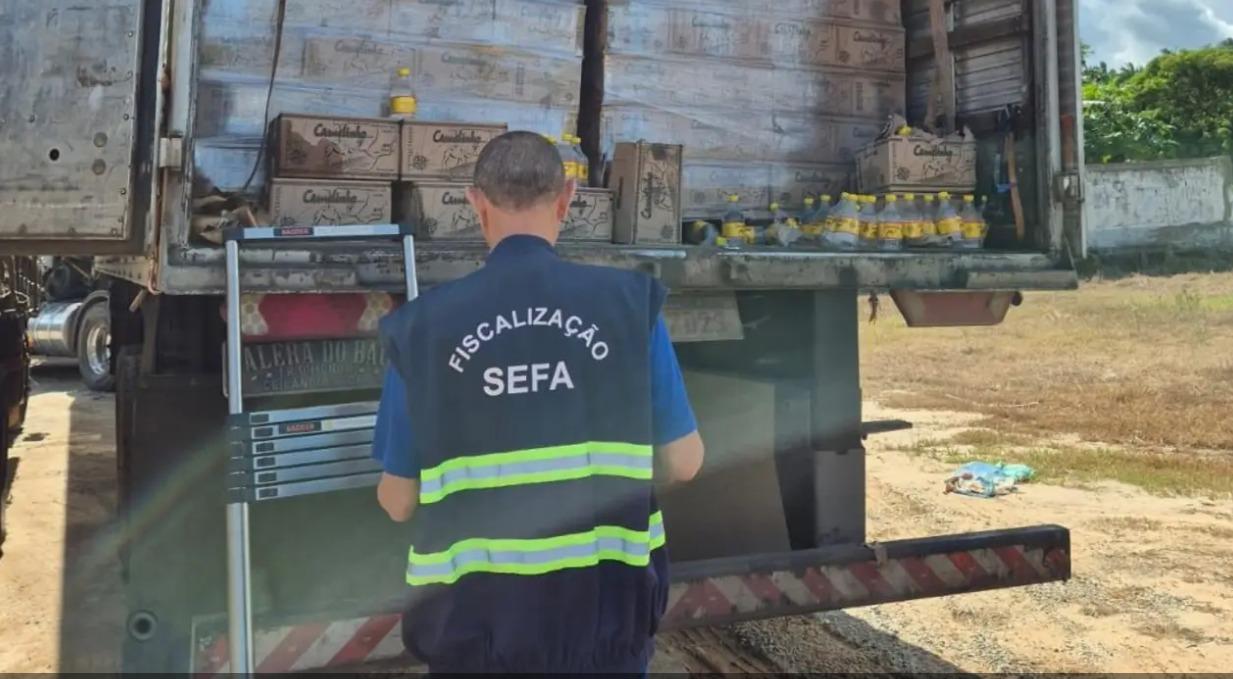 Sefa apreende 5 mil garrafas de cachaça em São Geraldo do Araguaia