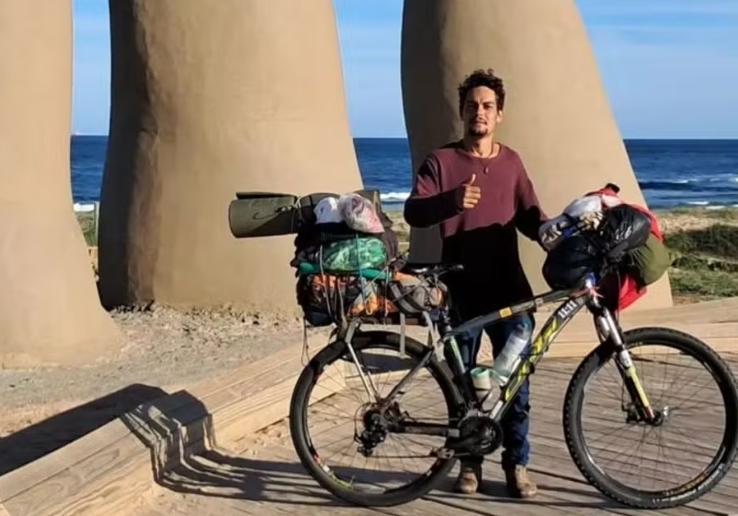 Com apenas R$ 50 no bolso, tocantinense pedala mais de 4 mil km até a Argentina