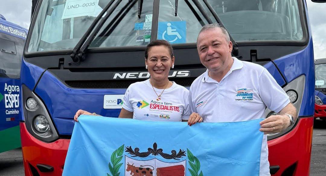 Com apoio de Dilvanda Faro, Russinho garante micro-ônibus para a saúde de Goianésia do Pará
