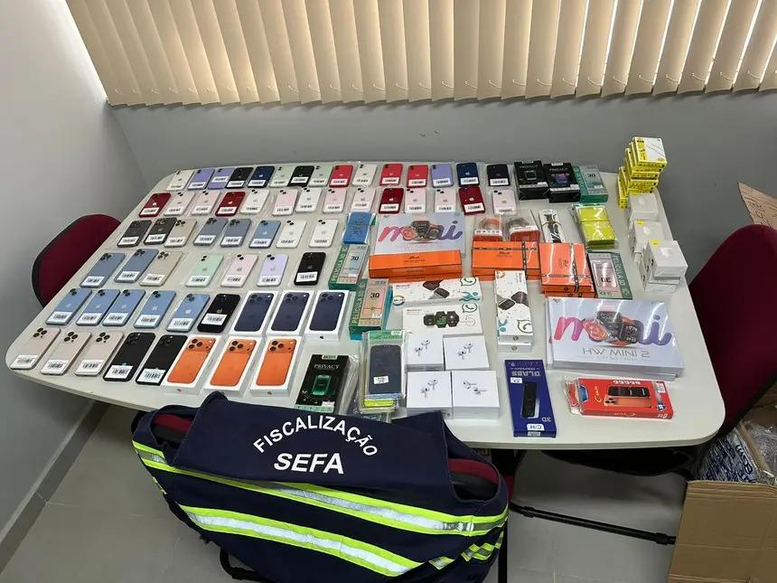 Dom Eliseu: Sefa apreende celulares, bolas de moinho e material elétrico em fiscalização