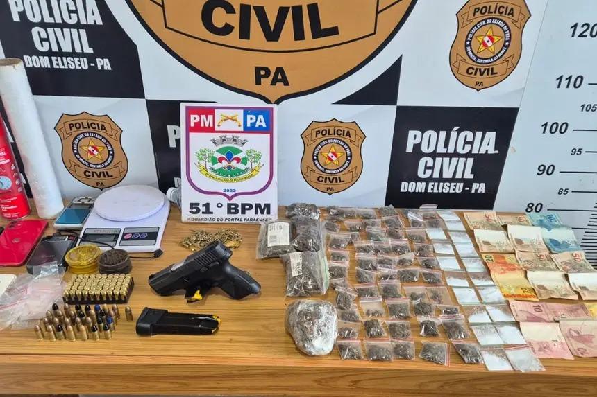 Em operação integrada, PC e PM prendem suspeito de envolvimento em organização criminosa em Dom Eliseu