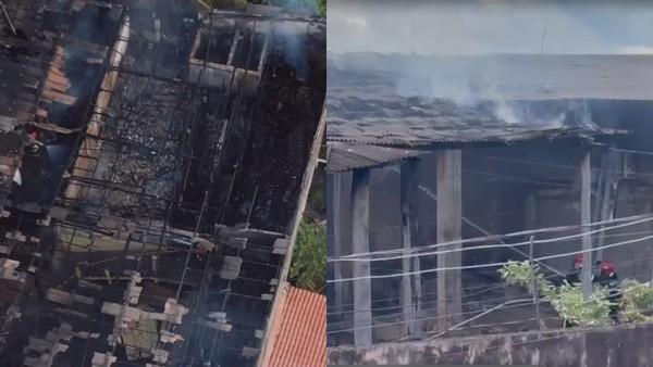 Incêndio destrói 9 casas de vila em Altamira