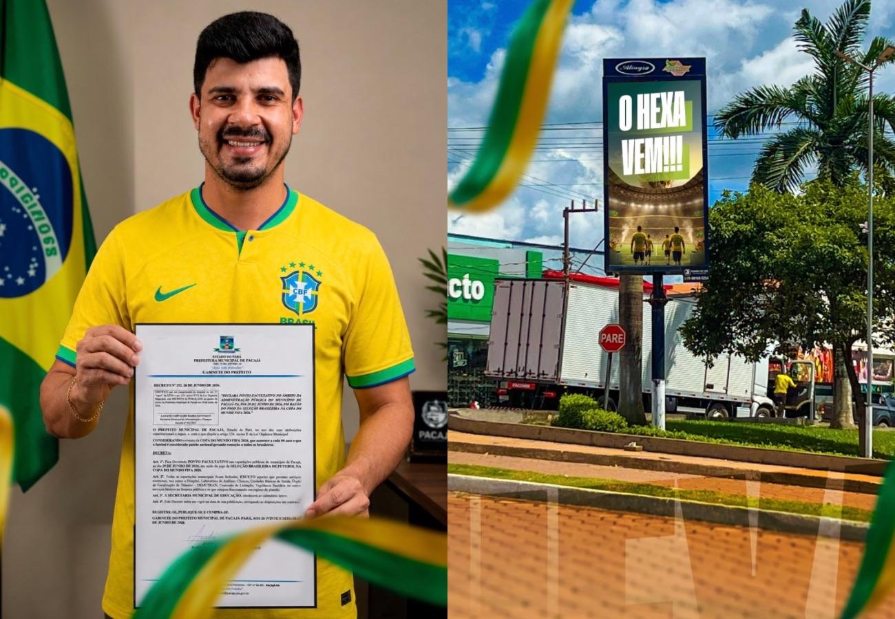 Pacajá decreta ponto facultativo durante jogo da Seleção Brasileira na Copa do Mundo