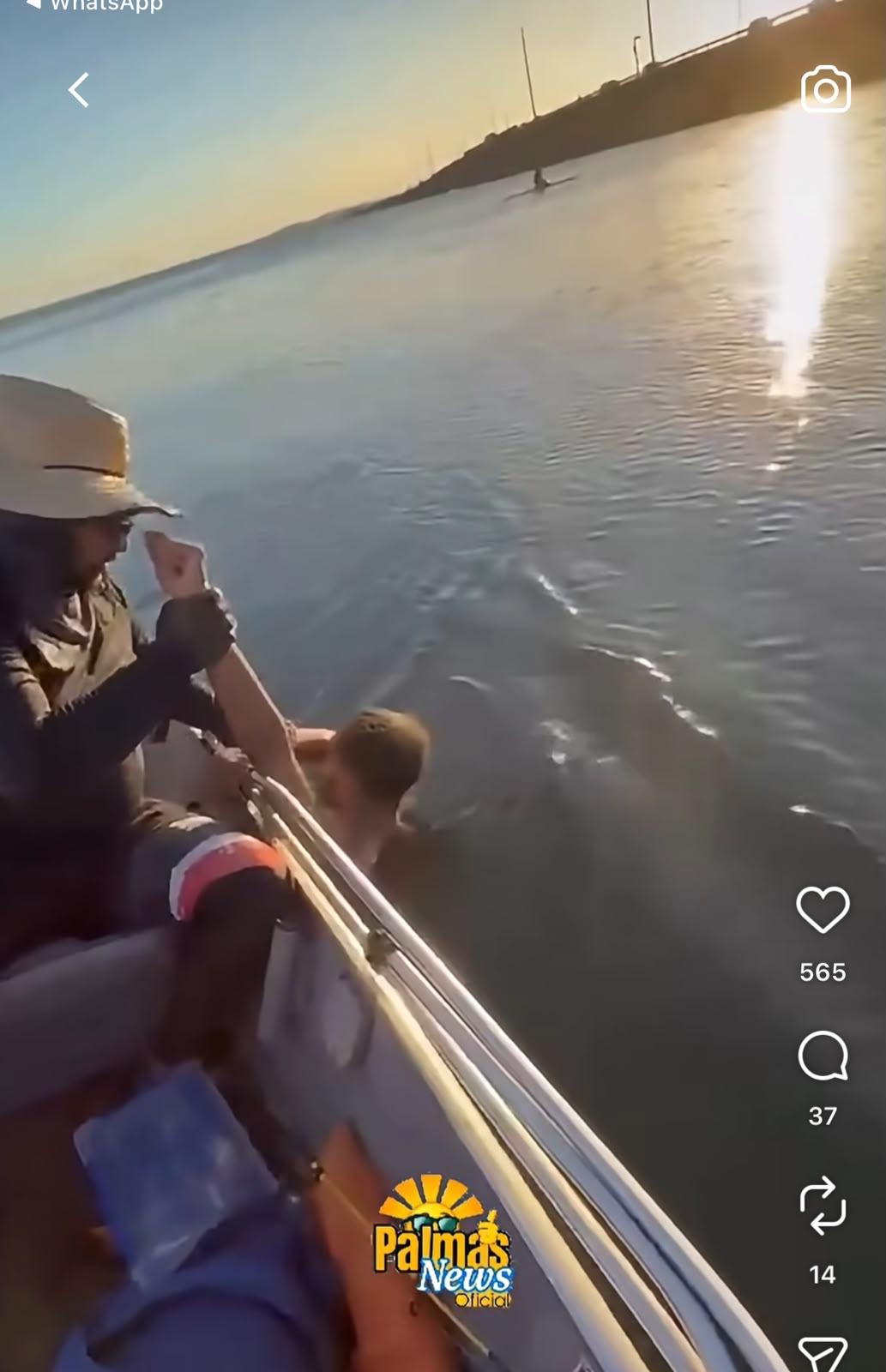 Pescadores chegam a tempo e salvam banhista de afogamento em Palmas