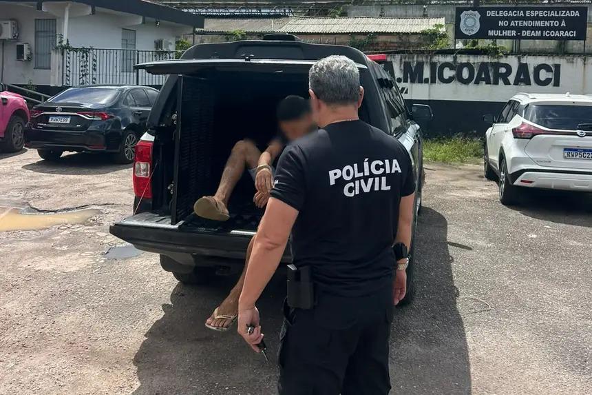 Polícia Civil prende em flagrante homem com vários crimes de violência doméstica contra a mulher, em Icoaraci
