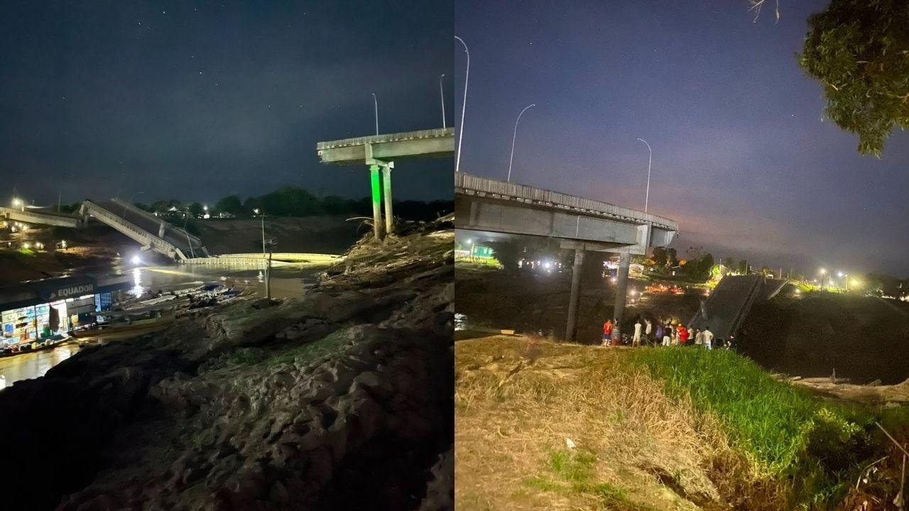 Quatro ficam feridos após queda de ponte no Acre
