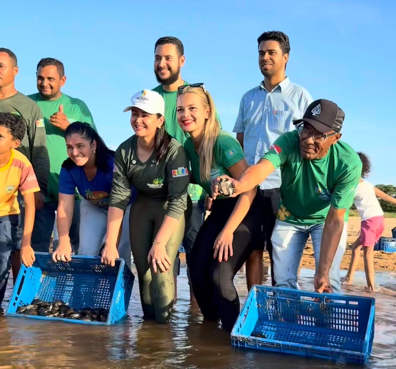Soltura de quelônios transforma Piçarra em referência de preservação ambiental