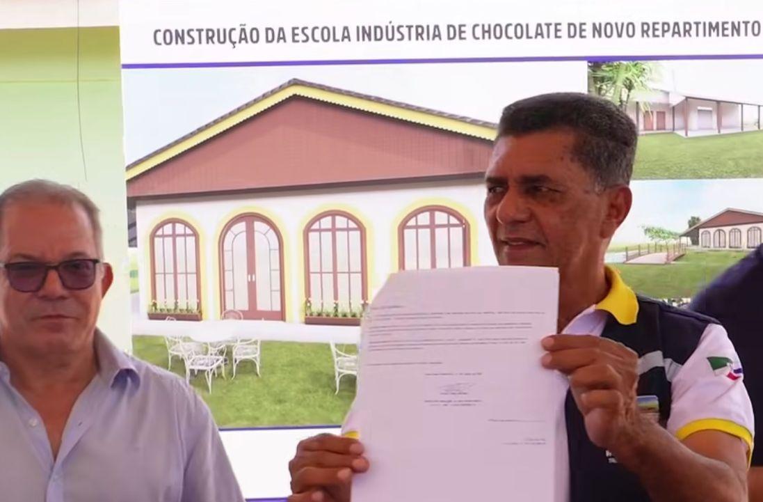 Valdir Lemes assina obra da nova Fábrica de Chocolate em Novo Repartimento