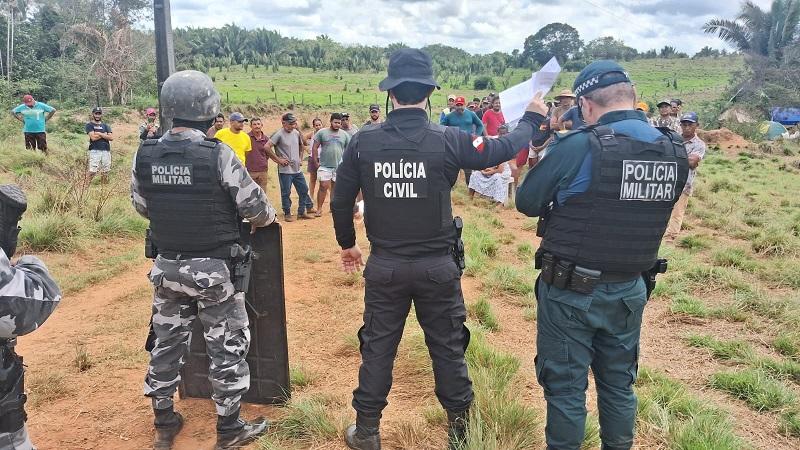 Área ocupada é desocupada por decisão judicial em Palestina do Pará