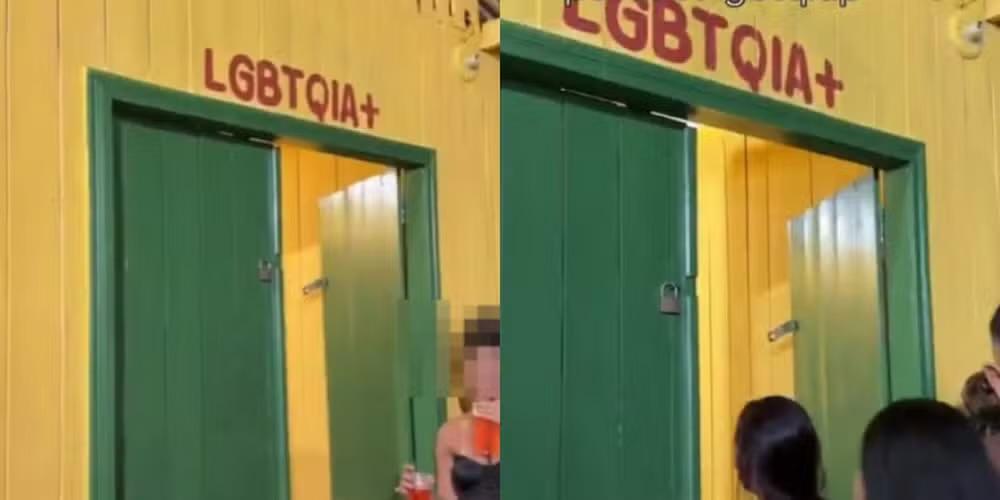     Banheiro voltado ao público LGBTQIA+ chama atenção durante festival em Afuá
