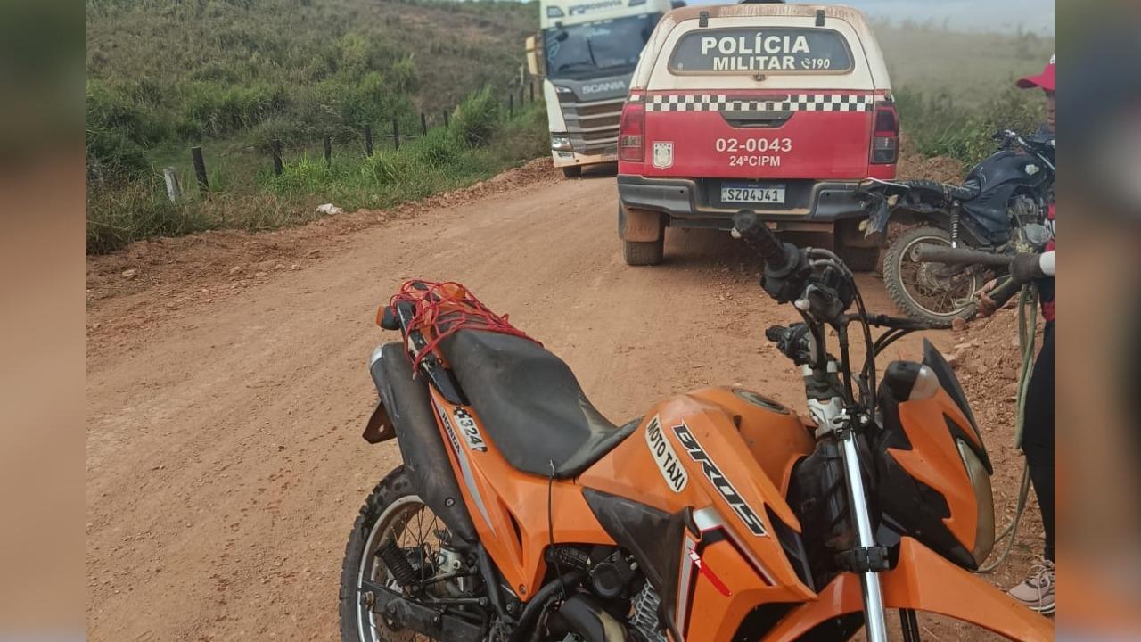 Moto roubada é encontrada submersa em córrego na zona rural de Marabá