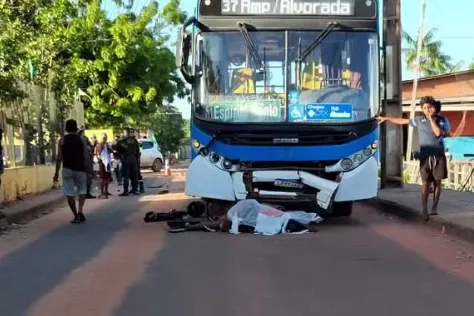 Motociclista morre em grave acidente com ônibus em Santarém