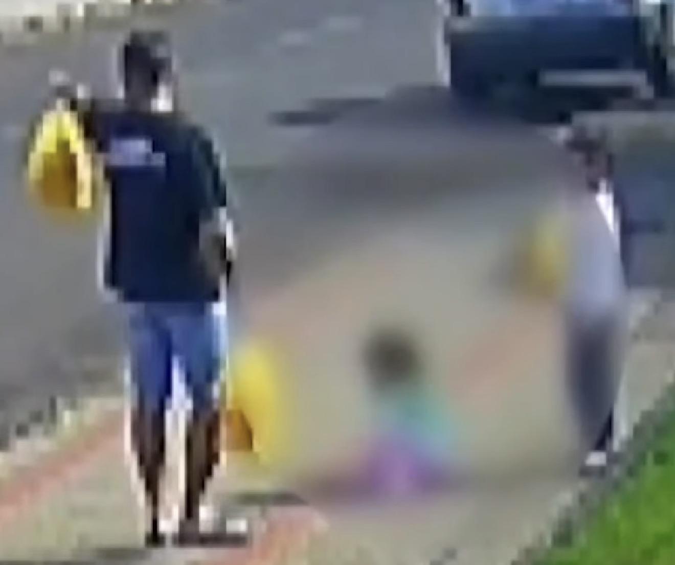 Pai é investigado após ser flagrado agredindo filha de três anos com chute no Paraná