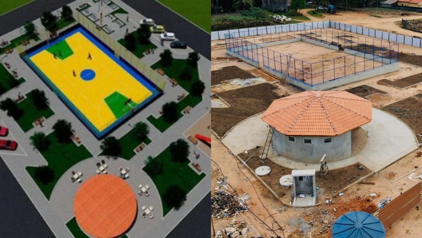 Tirando do papel: avançam as obras da Praça da Vitória da Conquista em Novo Repartimento