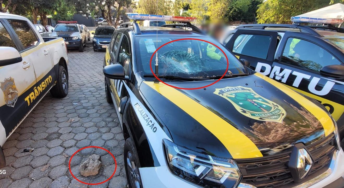 Viatura nova do DMTU é depredada em Marabá após ficar sem garagem na sede