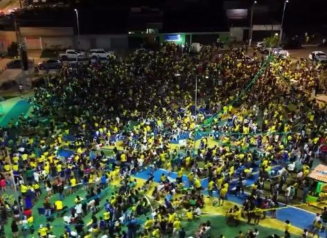 Xinguara se mobiliza para transmissão ao vivo de jogo da Seleção na Orla do Lago das Capivaras