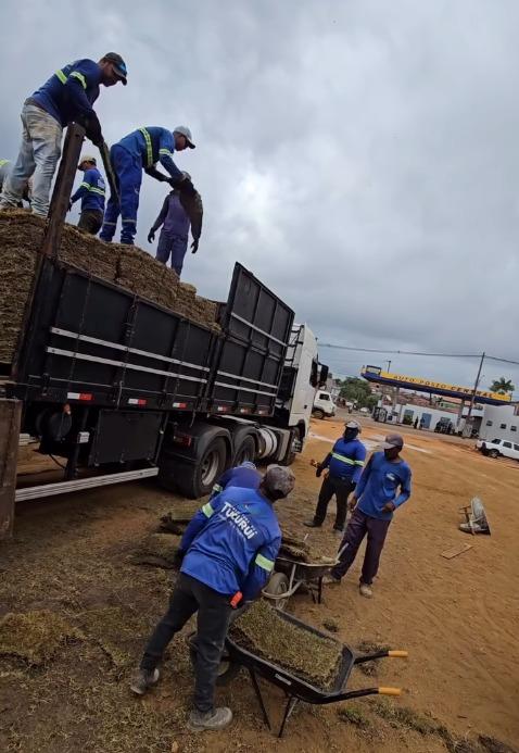 Arena Alcobaça, em Tucuruí, recebe nova grama esmeralda