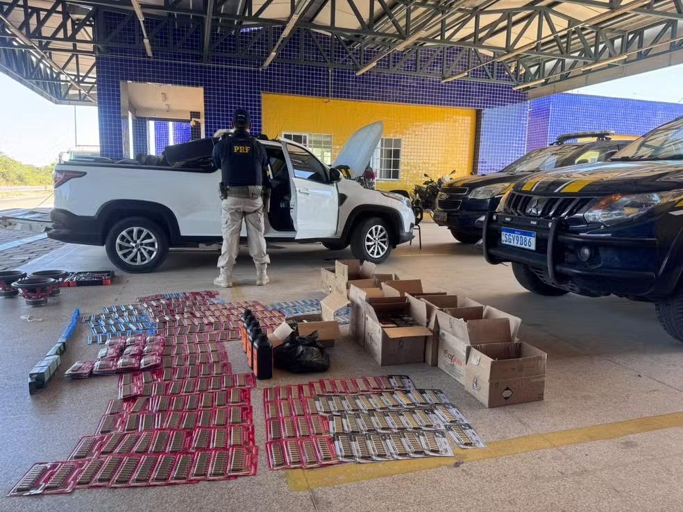 Barra do Corda: PRF apreende quase 7 mil munições escondidas em veículo na BR-226