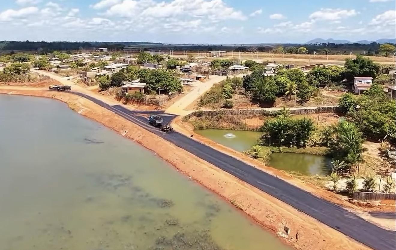 Cumaru do Norte avança com obras de pavimentação no entorno do Lago Raimundo Mineiro