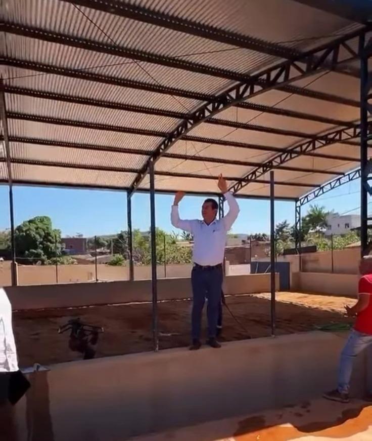Cumaru do Norte: prefeito Nego acompanha avanço das obras na Escola Zilda Pereira