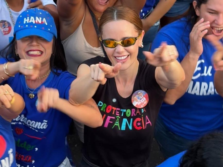 Érika Sabino cativa eleitorado em Maracanã