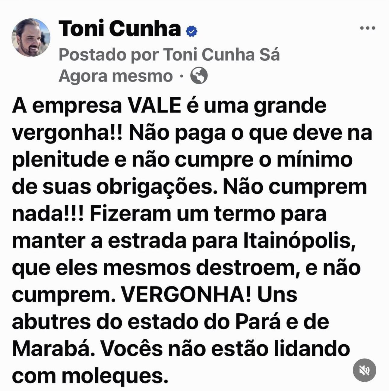 Publicação de Toni Cunha