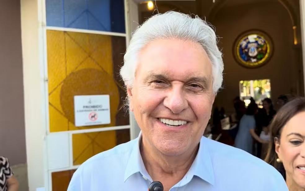 Ronaldo Caiado é entrevistado pela Globo nesta terça-feira