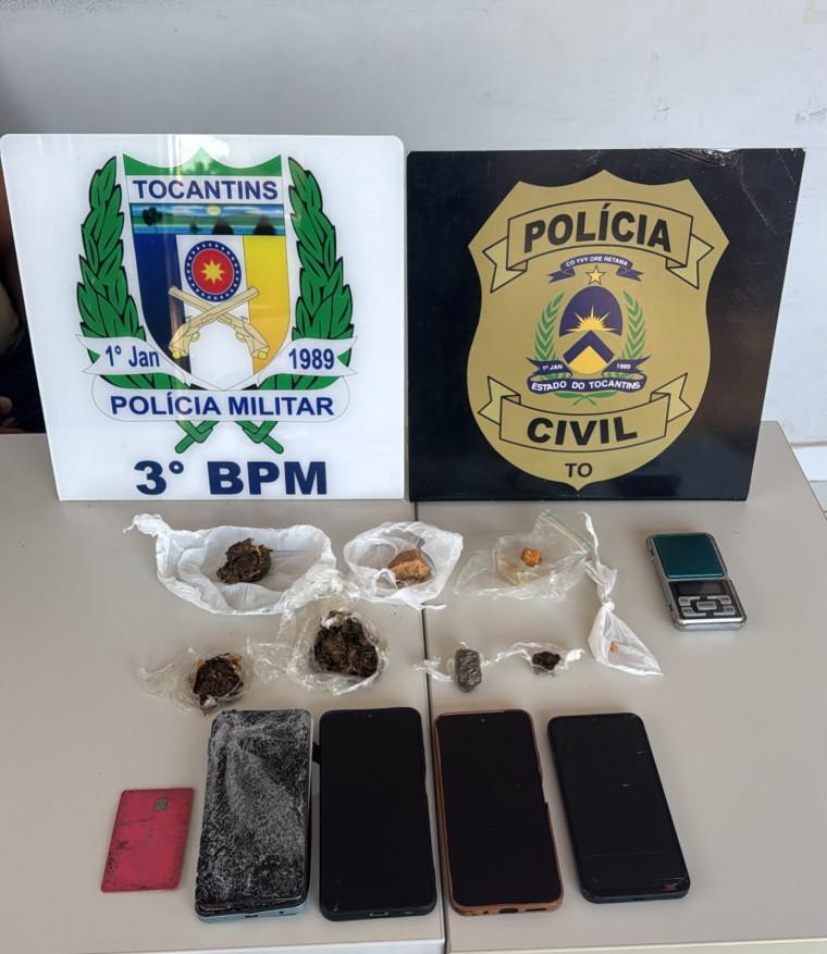 Casal anuncia drogas no status do celular, mas confunde policiais com clientes e acaba preso no Tocantins
