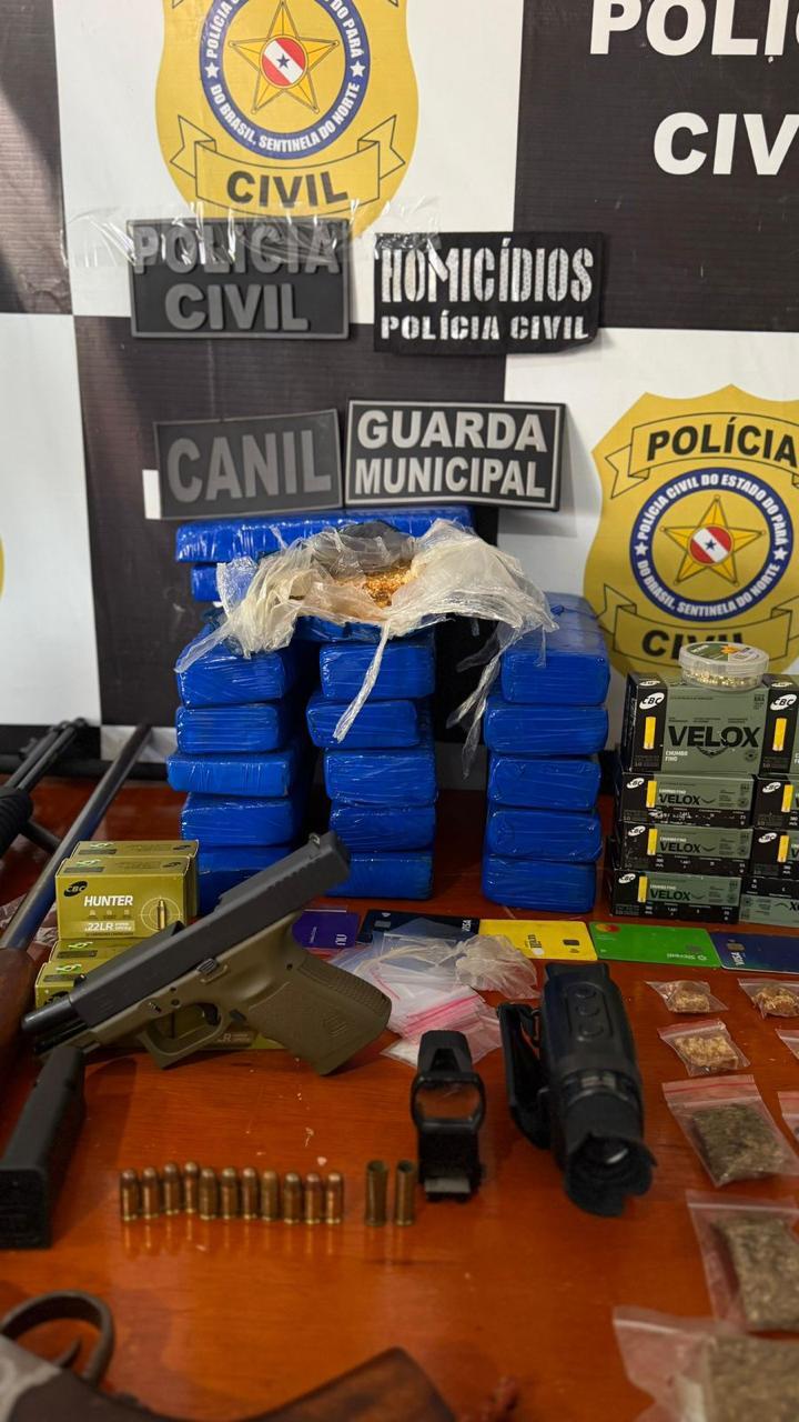 Membros de facção são presos com maconha, crack e cocaína em Nova Ipixuna
